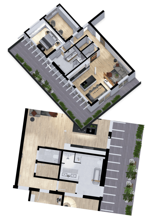 grundrisse penthouse 144qm